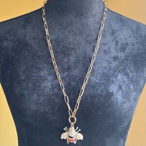 🌸Long Bumblebee Pendant Necklace